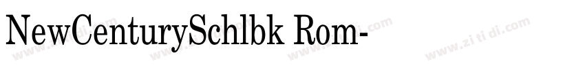 NewCenturySchlbk Rom字体转换 NewCenturySchlbk Rom字体转换